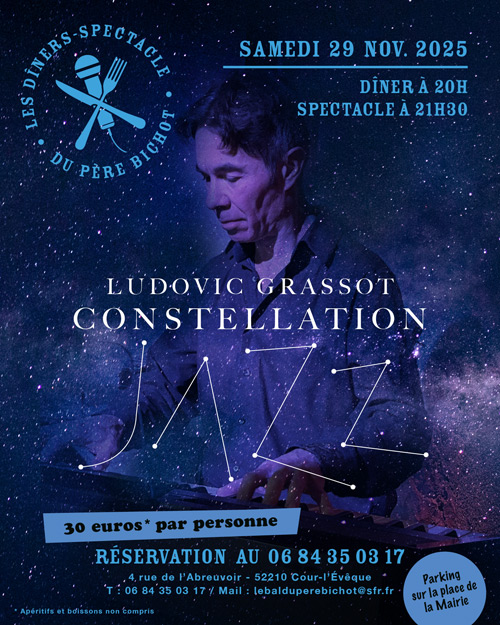 Soirée SOIRÉE CONSTELLATION JAZZ : le Samedi 29 Novembre 2025