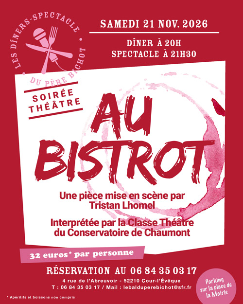 SOIRÉE THÉÂTRE : le Samedi 21 Novembre 2026