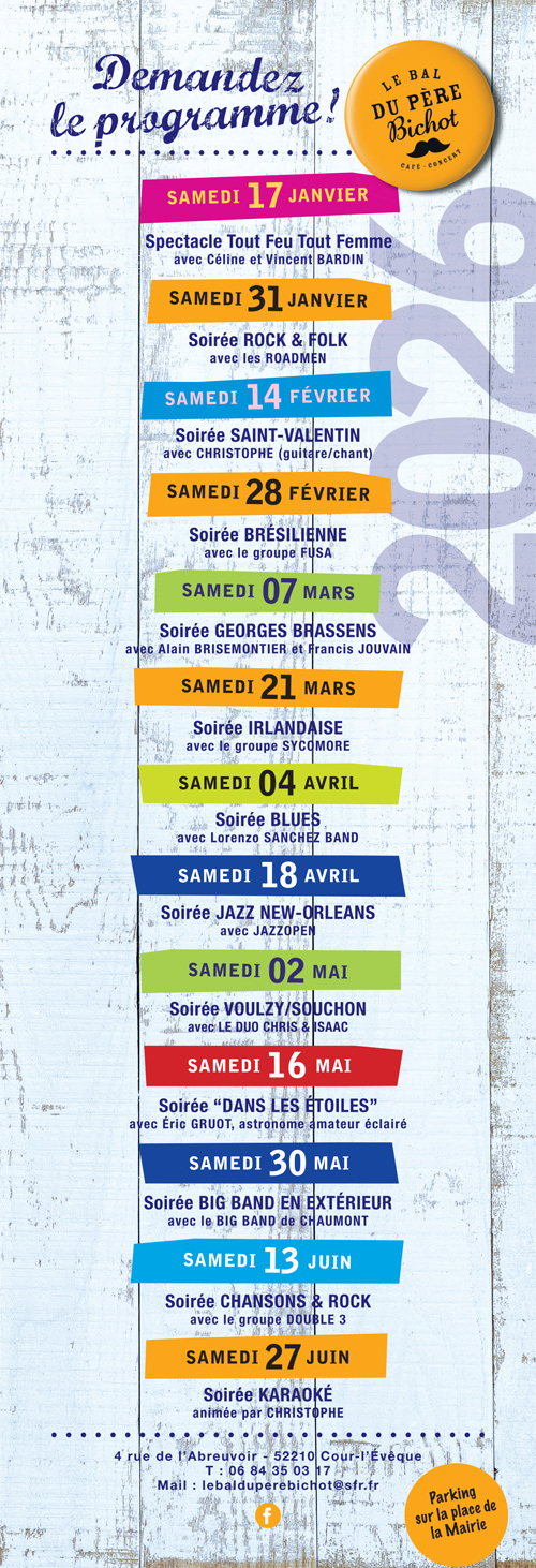 Programmation du 1er semestre 2026